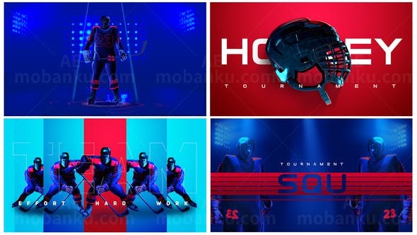 曲棍球栏目包AE模板