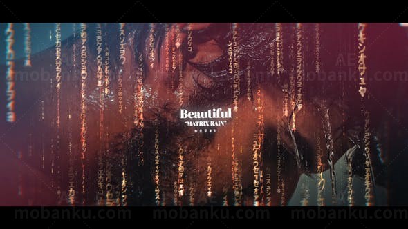 数据矩阵幻灯片开场AE模板