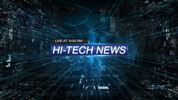 科技新闻栏目包AE模板