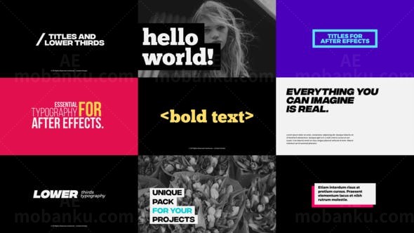 版式标题展示AE模板