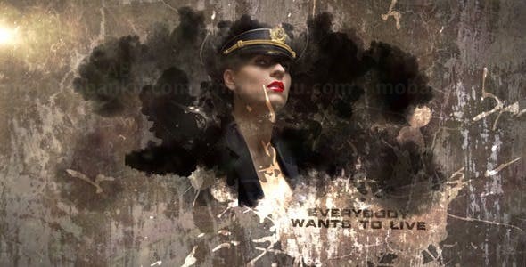 水墨飞溅光斑效果栏目包装AE模板