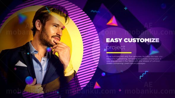 几何版式幻灯片AE模板