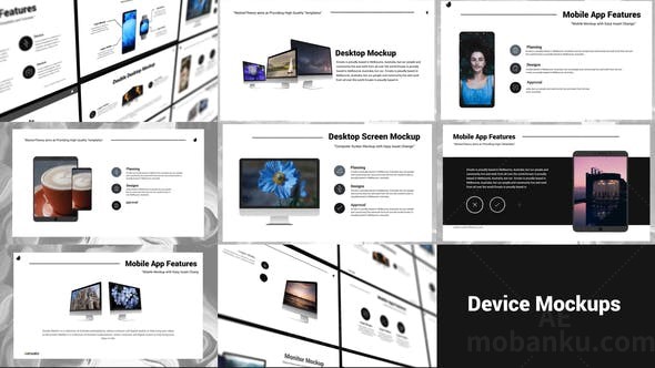 简洁电子设备样板AE模板