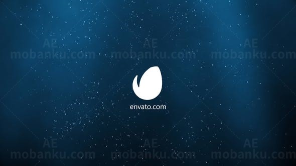 雪粒子标志片头AE模板