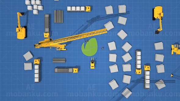 标志构建展示AE模板