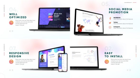 电子设备网站展示AE模板