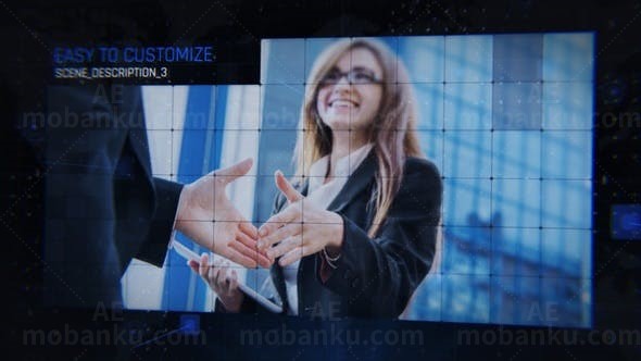 科技故障效果视频展示AE模板