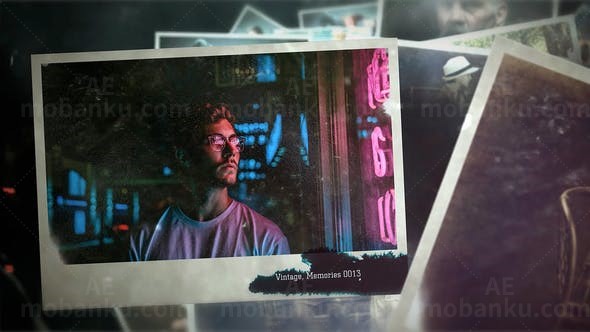 怀旧相册展示AE模板