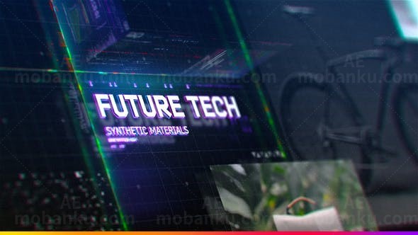 黑暗炫酷风格科技感十足数字显示器AE模板