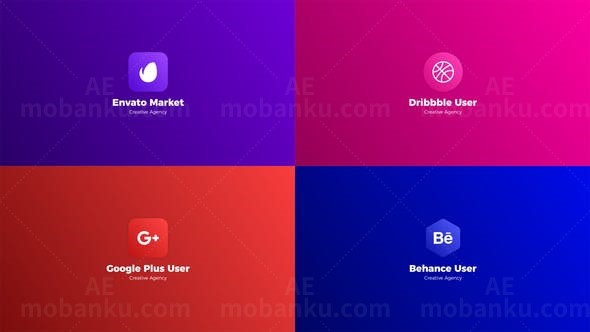 商务企业公司简洁平面Logo展示AE模板