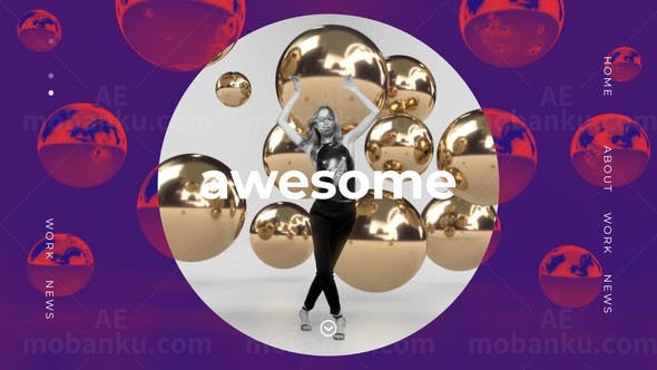 时尚动感活力动态打字机快节奏转场切换AE模板