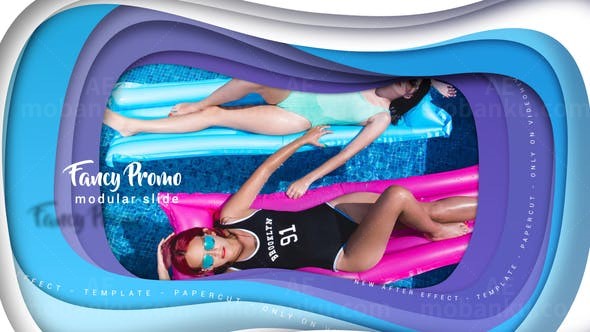 3D叠层效果转场过渡幻灯片AE模板