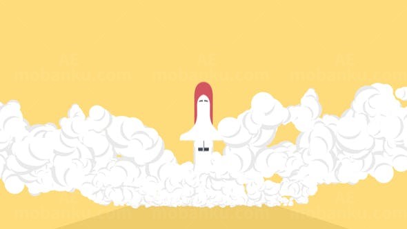 火箭起飞快速启动标志演绎动画AE模板