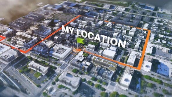 卫星真实三维场景地图生成器工具包AE模板