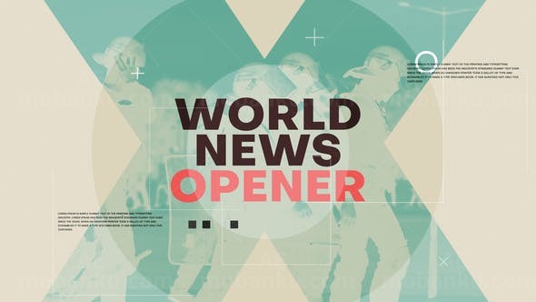 世界新闻开场演示预告片头展示AE模板