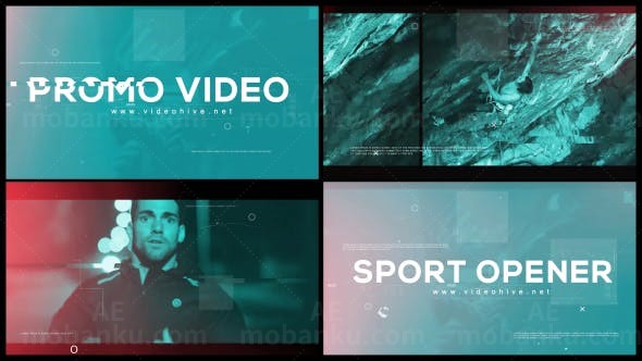 体育视频开场动画AE模版