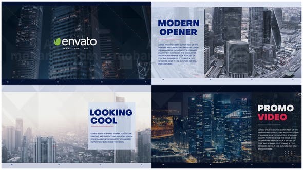 图文展示百叶窗梯形渐次切换效果AE模板