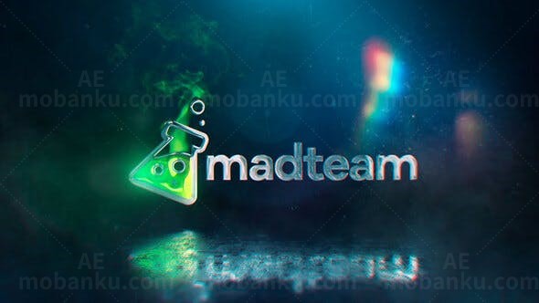 反光光泽倒影效果标志动画演绎AE模板