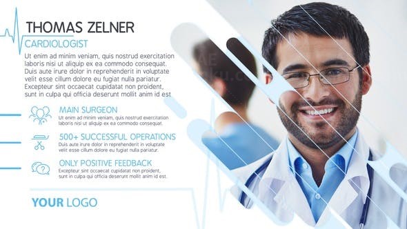 医疗保健机构宣传展示幻灯片AE模板