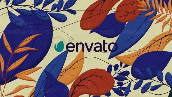 树叶矢量动态图片制作展示AE模板