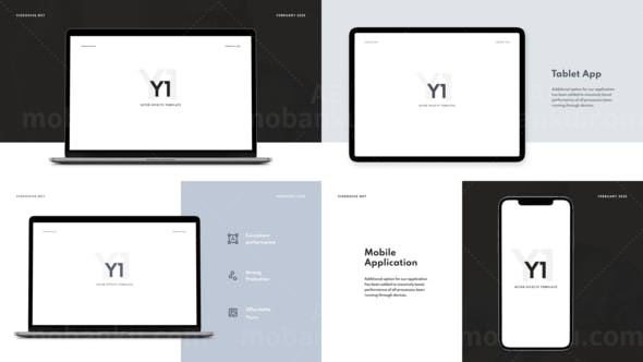 网站用户界面设计宣传促销展示AE模板