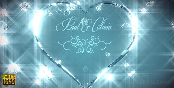 唯美钻石装饰婚礼相册AE模板