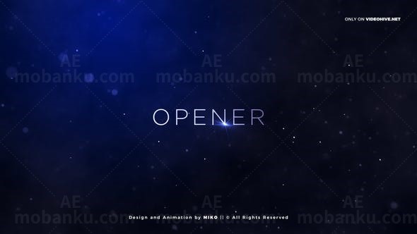 粒子飞舞预告片标题标志片头AE模板