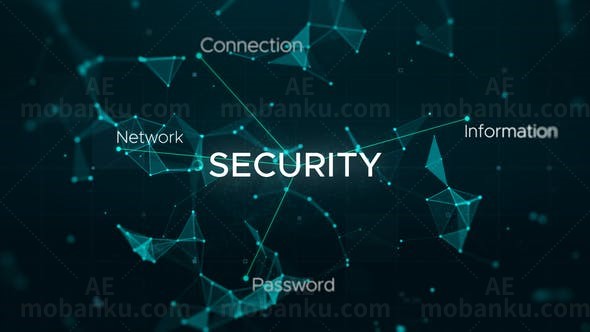 网络高科技关系网连接数据展示AE模板