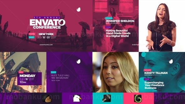 企业活动彩色滤镜对比宣传AE模板