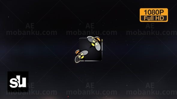 火焰炸裂粒子飞舞标志展示AE模板