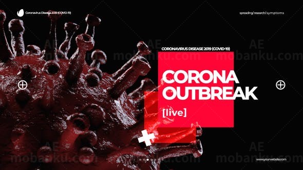 新冠病毒宣传视频介绍AE模板