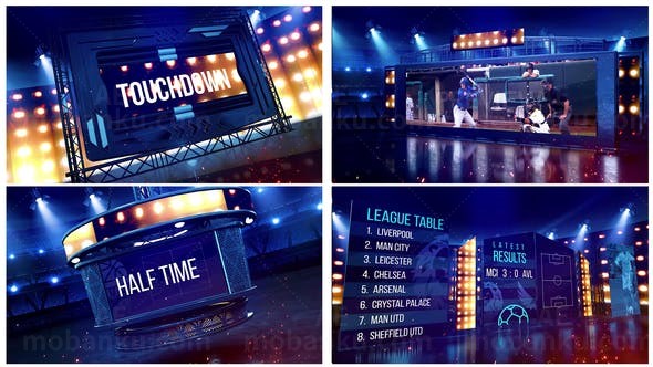 体育运动动感显示屏展示AE模板