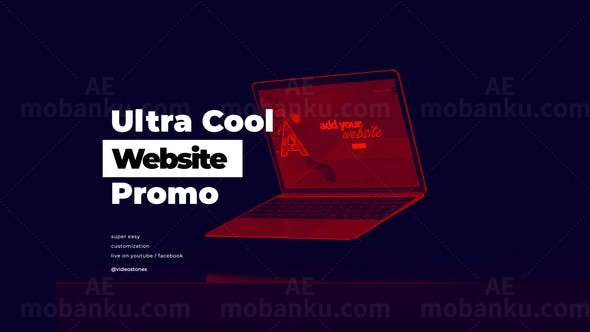 酷炫网站用户界面宣传展示AE模板