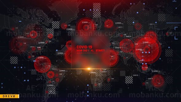 地图动态展示疫情扩散信息AE模板