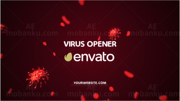 显微镜观察冠状病毒片头AE模板