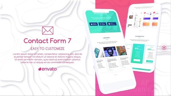 手机应用程序现代风用户界面幻灯片AE模板