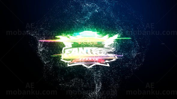 数字信号失真故障效果标志动画AE模板