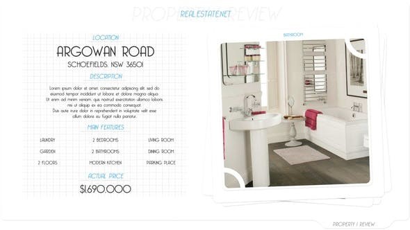 简洁地产宣传促销幻灯片展示AE模板