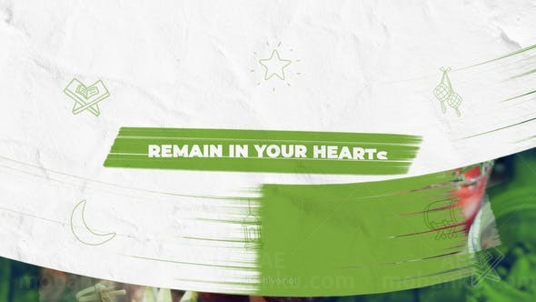 阿拉伯开斋节庆祝元素展示片头AE模板