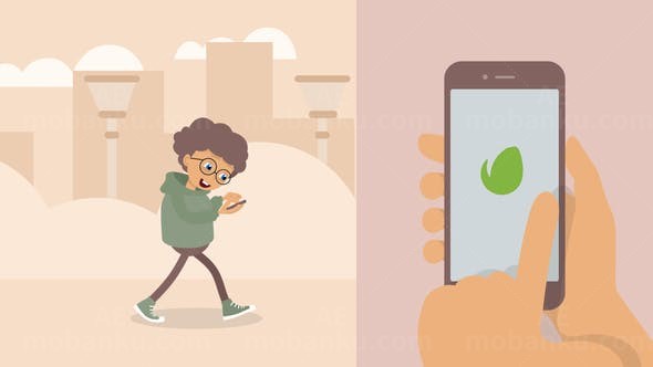 智能手机应用程序APP广告展示AE模板