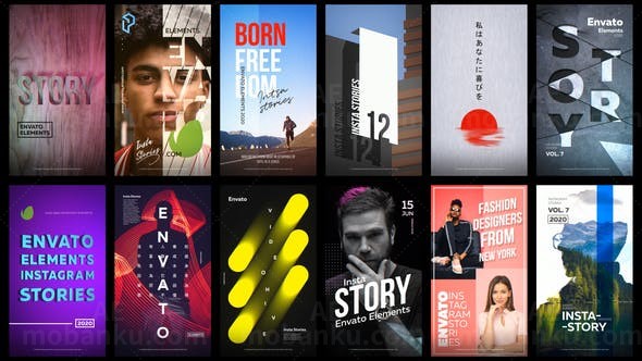 手机端社交媒体商业故事视频展示包AE模板