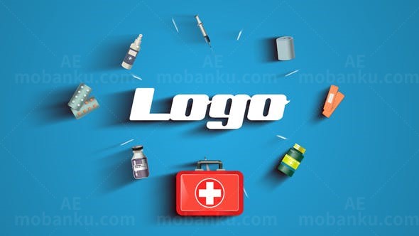 医药医疗器械标志动画展示AE模板