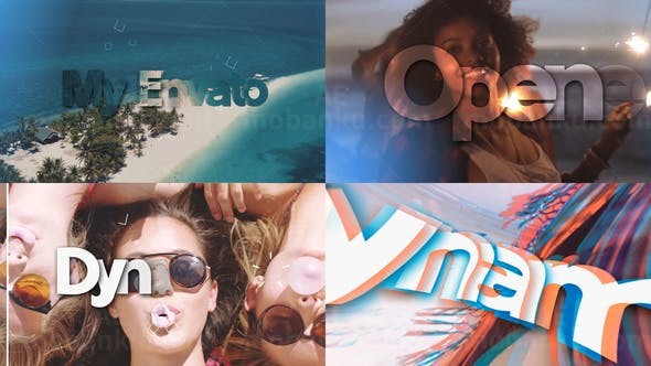 时尚明亮风格轻快片头幻灯片展示AE模板