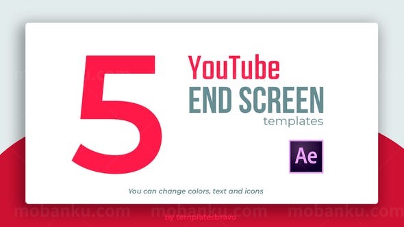 YouTube终端屏幕播客订阅宣传视频AE模板