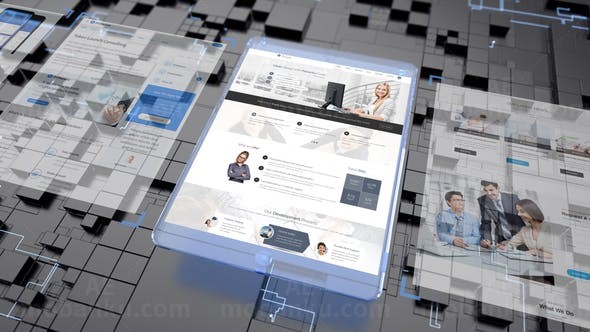 数字立体三维数据创新展示片头AE模板