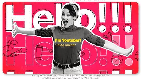 现代社交媒体播客片头演示AE模板