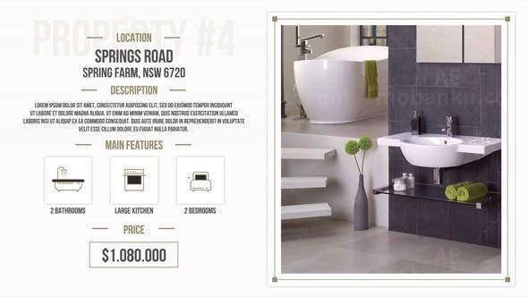 简洁地产室内装饰装修展示宣传AE模板