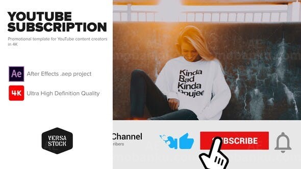 视频订阅通知点赞促销动画AE模板