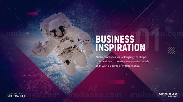 优雅企业宣传图片幻灯片展示AE模板