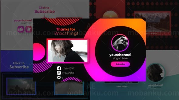 社交媒体视频宣传AE模版